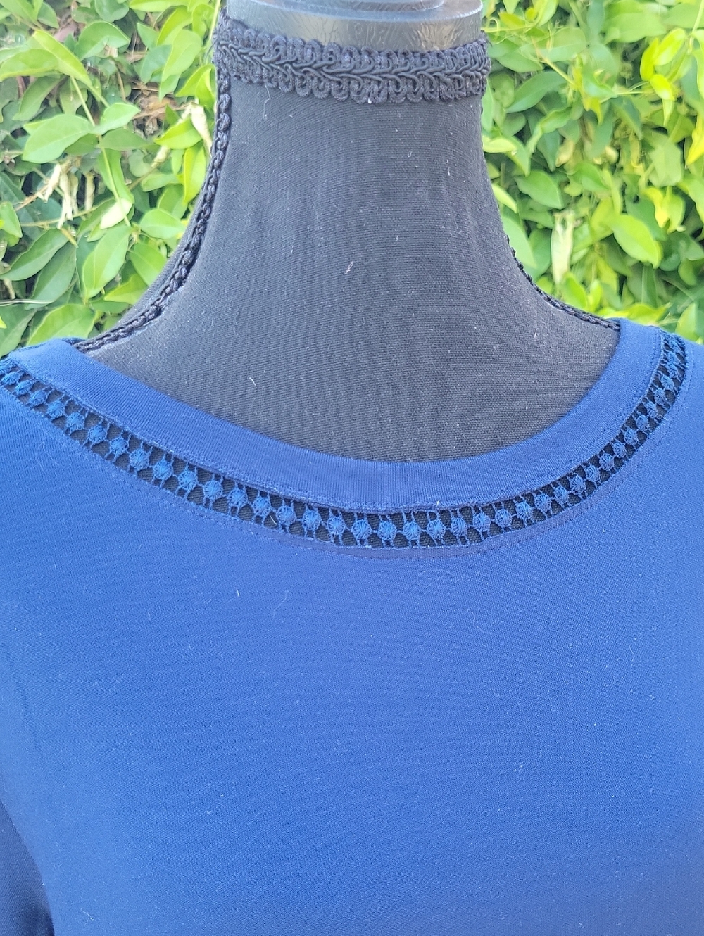 Navy Short-Sleeve Knit Top - Picture 7 of 16